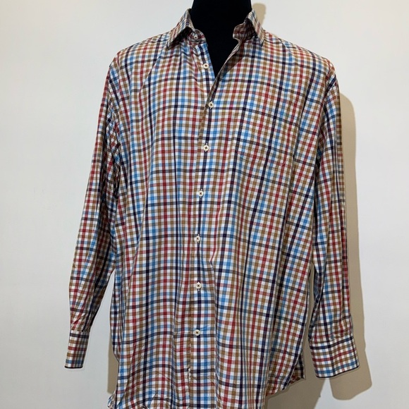 Peter Millar XXL Multicolor Gingham button up shirt: - Picture 5 of 7